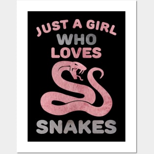 Just a Girl who loves Snakes for women Posters and Art